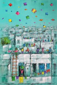 Zahid Saleem, 24 x 36 Inch, Acrylic on Canvas, Cityscape Painting, AC-ZS-138